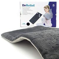 Premium Quality King Size Large Heating Pad, 90 Minutes Auto Off for Back Pain, Temperature Settings, Super Soft Micro Plush, Moist or Dry Therapeutic Option, 12" x 24"