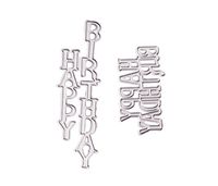 ZbFwmx Letter Happy Birthday Thank You Mr&Mrs Best Wishes Happy Anniversary Heart Metal Cutting Dies Stencil DIY Scrapbooking Embossing Tool DIY Paper Cards Album Decoration (Happy Birthday)