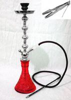 1 hose 26" Red Hookah nargila shisha bar narguile nargile glass water Vase
