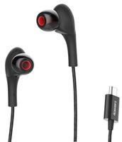 USB Type C Earphones, [Upgraded Version] Acessorz Wired in-Ear Magnetic Earbuds, Stereo Bass Noise Cancelling Headphones Gym Sports Compatible with Google Pixel 3/2/XL, Huawei, Essential Phone - Black