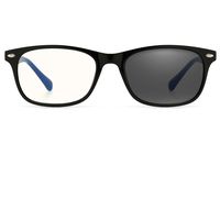 Certified Blue Light Blocking Glasses for Computer Eye Strain, Anti Digial Dry Eye & Sour Eye, Reduce UV Headache Ultra Lightweight Tanlys Bluelight Blocker Glasses Women Men (Black Photochromic)