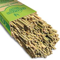 Grass Straws Biodegradable Drinking Straws - Pack of 200 Eco Friendly Straws - 100% Organic Disposable Compostable, Healthier, Safer than Bamboo Straws Reusable, Paper, Wheat, Straws