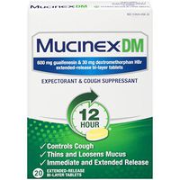 Mucinex DM-Expectorant/Cough Suppressant, 60 Tablets (3 Packs of 20 Count)