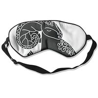 WUGOU Sleep Eye Mask Capricorn Lightweight Soft Blindfold Adjustable Head Strap Eyeshade Travel Eyepatch