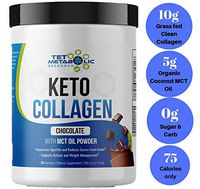 Keto Collagen Protein with MCT Oil Powder from Organic Coconut (Chocolate) 11.5oz. Perfect for Keto Creamer, Snacks. Great for Low Carb Diet Meal Shake Replacement