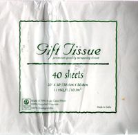 GIFT TISSUE: Premium Quality Wrapping Tissue, 40 Sheets (20" x 20")