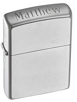 Personalized Satin Chrome Zippo Lighter with Free Engraving