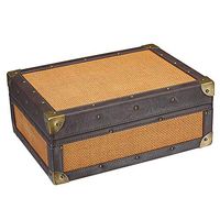 LIUFENGLONG Moisturizing Cigar Box Cigar Humidor Creative Two-Layer Four Zone Antique Mats Home Cigar Box 50 Pack Humidors As A Gift (Color : Brown, Size : 300x220x120mm)