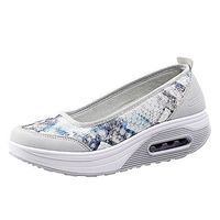 Neartime Women Sport Shoes, Air Cushion Net Surface Shoes Shallow Shoes Slip Round Toe Outdoor Basic Sneakers