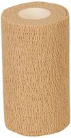 Medline Caring Self-Adherent Cohesive Wrap Bandage, Non-Sterile, Latex-Free, 6" x 5 yd, Tan (Case of 12)
