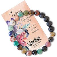 Subherban Essential Oil Bracelets - Aromatherapy Bracelet - Lava Rock Anxiety Bracelet - TERRA - Handmade Jewelry - Gifts for Women