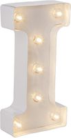 Darice White Metal Marquee Letter - I - 9.87" Tall, White Finish