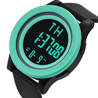 XGUMAOI Mens Analog Digital Military Army Sport LED Boys Waterproof Wrist Watch (Green)