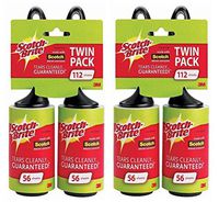 Scotch-Brite Lint Roller Twin Pack, 56 Count (Pack of 4)