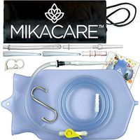Mikacare Enema Bag Kit Clear Non-Toxic Silicone. for Coffee and Water Colon Cleanse. 6 Foot Long Hose, BPA and Phthalates Free 2 Quart