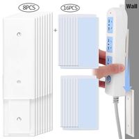 FOONEE Self Adhesive Power Strip Fixator, Heavy Duty Punch-Free Power Strip Holder Mount for Fixed Socket, Tissue Box, WiFi Router