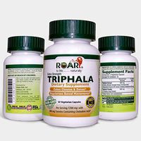 Roar Ayurvedic Triphala Capsules - Natural Digestive Aid for Daily Detoxifying, Cleansing, Rejuvenating* | 60 Capsules with 1200mg Triphala Extract