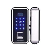SUNTAI Electronic Smart Glass Door Lock, Security Biometric Fingerprint and Touchscreen Key Less, Digital Anti-peep Password Door Lock and RFID Cards Entry