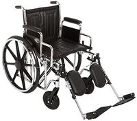 Karman KN-920W-APT-E Heavy Duty Wheelchair with Elevating Legrest, Chrome, 20" W x 16" D