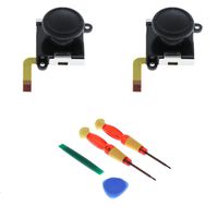 2Pack Analog Joystick Control Sensor Thumb Button Game Rocker for Nintendo Switch Joy-con Console + 4 in 1 Cross Tri-Wing Screwdriver Sets
