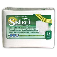Select Disposable Absorbent Underwear - Large 64/cs