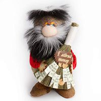 Books.And.More Home Decor Spirit w/a House Broom Lucky Charm Amulet (Money Attraction) 7.9-inch