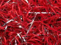 12oz Red & Metallic Silver VERYFINE Fine Cut Gift Basket Shred Paper Filler Bedding