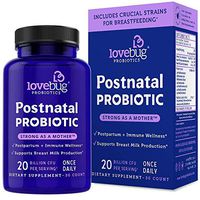 Lovebug Postnatal Probiotic Supplement, Extra Folic Acid Formula to Support Healthy Breastfeeding Moms, Best for Nursing Mother & Baby, 30 Tablets.