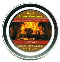 Premium 100% All Natural Soy Wax Aromatherapy Candle - 2-oz Tin - Fireplace: A woodsy, earthy aroma. True to it's name.