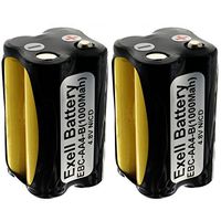 2x Exell Custom 4.8V 1000mAh NiCd 4xAA Square Button Top Battery Pack