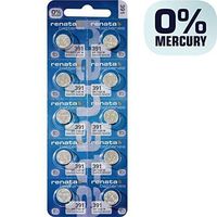Renata Silver Oxide Watch Battery 391 - SR1120W (10 Batteries) …