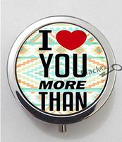 BlackKey I Love You More Than Bacon 3-Compartment Decorative Pocket Gift Box Case Organizer for Pill, Color 1 -742