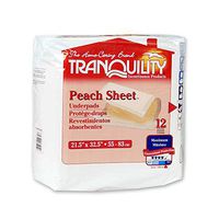 Tranquility Peach Sheet Underpads, Size 21 x 32, Case/60 (5/12s)