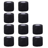 Etopars 10 X Self Adhesive Cohesive Wrap Bandages Strong Elastic First Aid Tape Black for Wrist Ankle Sport 2" X 5 Yards
