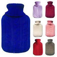 wumedy 2000ml Knitted Hot Water Bag Cover Geometric Pattern Knitted Cover Hot Water Bottles