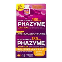 Phazyme Ultra Strength Softgel 180 Mg, 48 Fast Gels-Relieves Gas Fast-Relieves Bloating, Discomfort and Pressure (Pack of 5) ICeV$D