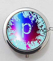 BlackKey Letter P 3-Compartment Decorative Pocket Gift Box Case Organizer for Pill, Color 1-1406