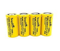 IMR 18350 Lithium Rechargeable Battery 1500mAh 3.7V 30A High Drain Flat Top (4pcs Real Capacity 700mah)