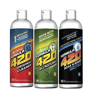 Formula 420 Bundle Pack : 1 Bottle Glass Metal Ceramic Pipe Original Cleaner 12 oz, 1 Bottle ALL NATURAL Formula 420 Pipe Cleaner - Cleans - Glass, Pyrex, Metal, Ceramic 16 oz & 1 Bottle Formula 420 S