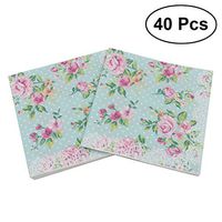 FENICAL 40Pcs Flower Lunch Napkin Floral Printed Napkin Paper for Wedding Birthday Baby Shower Dinner Party