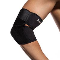BraceUP® Adjustable Elbow Support, One Size Adjustable (Black)