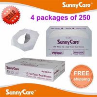 SunnyCare Half-Fold Paper Toilet Seat Covers, 250 Covers/Box, 4 Boxes/Carton