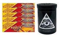 Herb Airtight Container Fresh Kettle with Juicy Jay's Mello Mango 1.25 Flavored Hemp Rolling Papers 5 Count DC Crafts Nation- Illuminati