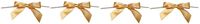 Reliant Ribbon Satin Twist Tie Small Bows, 5/8 Inch X 100 Pieces, Old Gold (Fоur Paсk)