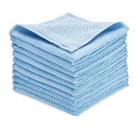 Zflow Microfiber Dish Cleaning Cloth - Dish Rags Kitchen Cleaning Cloths with Poly Scour Mesh Scrubbing Side - 10 Pack 12"x12"