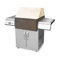 Outdoor Patio Island Grill Cover - Rain Water / Sun Light Armor Shield Waterproof Lawn Veranda Porch Deck Grill Protector with Air Vent - Fits 57 " L x 29 " W x 26 " H Rectangular Grill - Pyle PVCIGT92