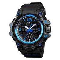 Multifunctional Men's Watch Outdoor Sports,Military Watch, Date Multi-Function Military LED Alarm Stopwatch Men (Color : D)