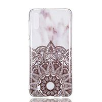 Amocase Marble Case with 2 in 1 Stylus for Samsung Galaxy M10,Glossy Soft Rubber Silicone TPU Shockproof Anti-Scratch Flexible Bumper Case - Retro Mandala