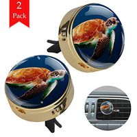 Orange Water 2 pcs Car Essential Oil Diffuser Vent Clip Aromatherapy Diffuser Locket Air Freshener with 4 Refill Pads 1.33x1.83in