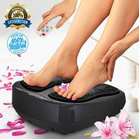 SereneLife Hurtle Shiatsu Foot Massager Machine - Chinese Reflexology, Sitting Remote Control Option, Simple Cleaning Pads, 2 Functions Massage and Beating | Auto-Programs Adjustable Time & Settings